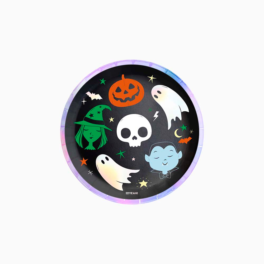 Plato Postre Truco o Trato Halloween Ø17 cm