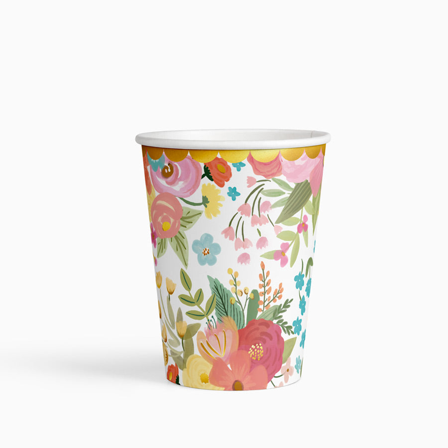 Vaso Cartón 270cc Floral