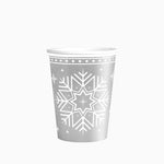 Vaso Cartón Navidad 270cc Winter Plata