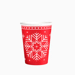 Vaso Cartón Navidad 270cc Winter Rojo