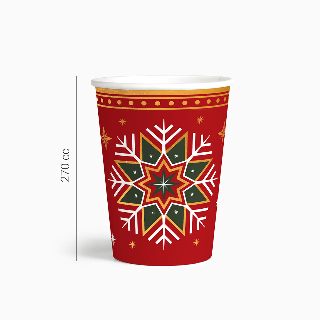 Vaso Cartón Navidad 270cc Winter