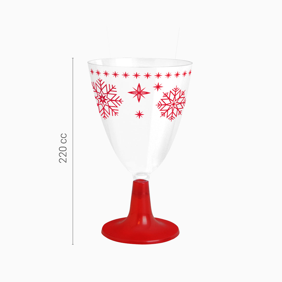 Water / Wine tasse Noël 220 cm3 rouge d'hiver