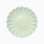 Plain cardboard plate Ø23cm mint flower