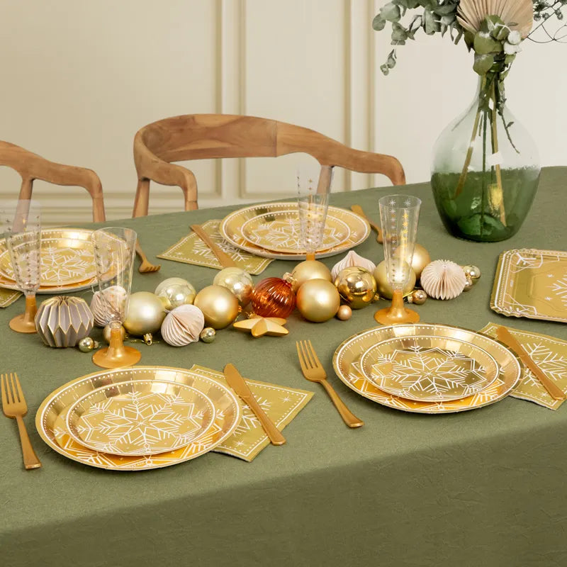 Premium Winter Table Kit 12 Gold Menschen