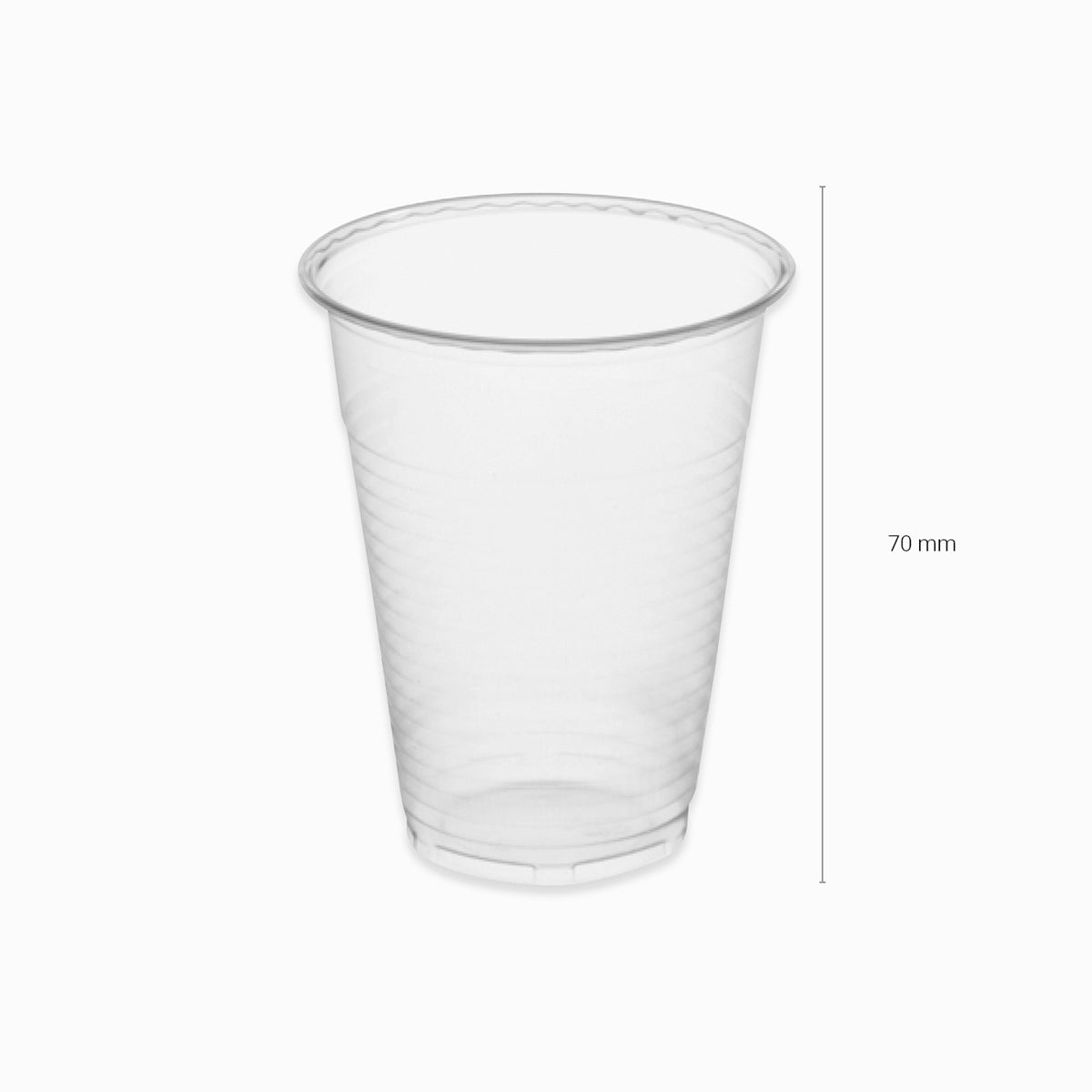 Transparent irompable plastic vessel