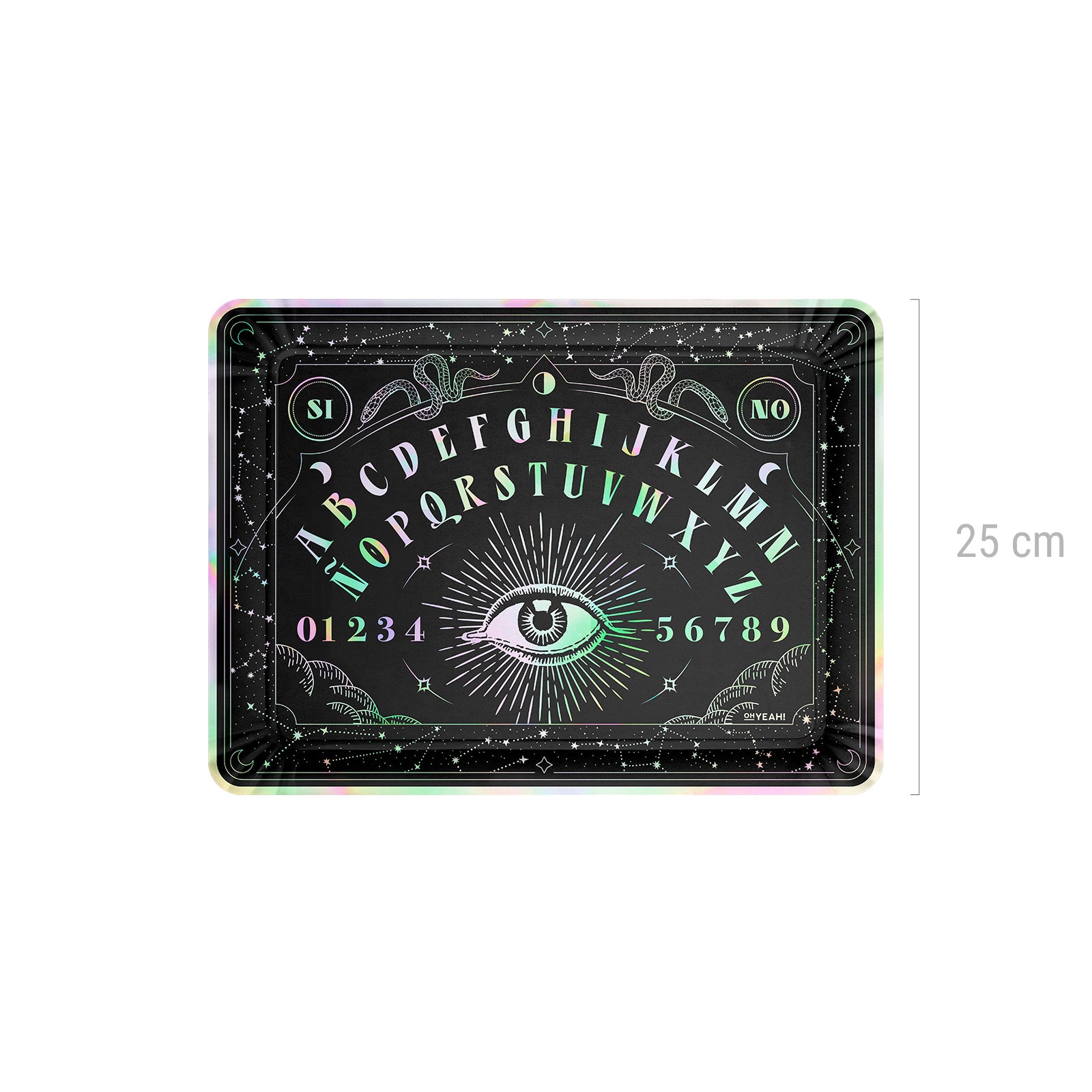 Bandeja retangular esotérica de Halloween Ouija