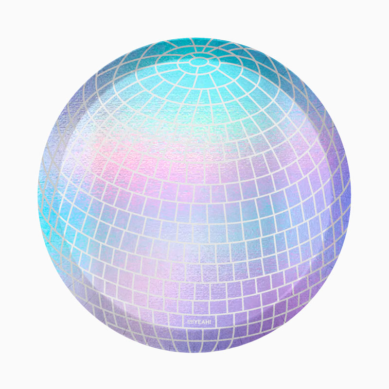 Round cardboard Ball disco Ø30cm iridiscent