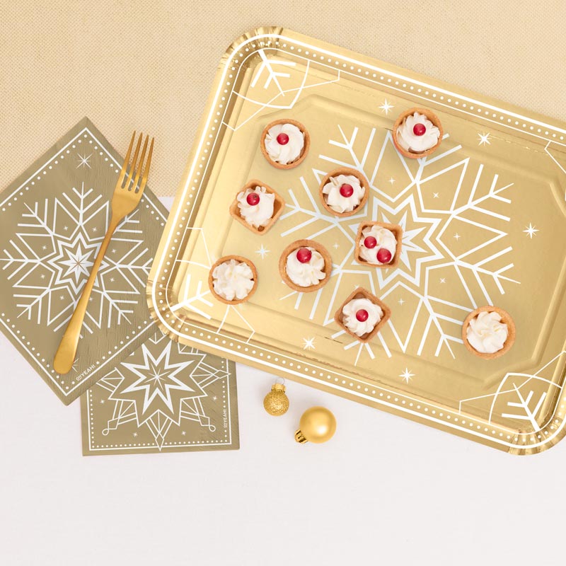 Christmas tray Christmas 25x34 cm Winter red