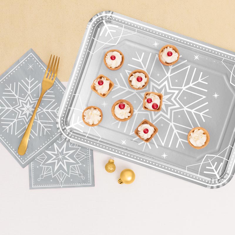 Bandeja Rectangular Navidad 25x34 cm Winter Plata