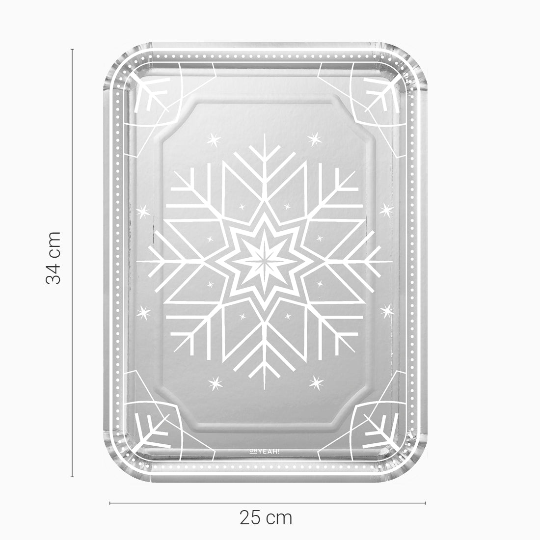 Bandeja Rectangular Navidad 25x34 cm Winter Plata