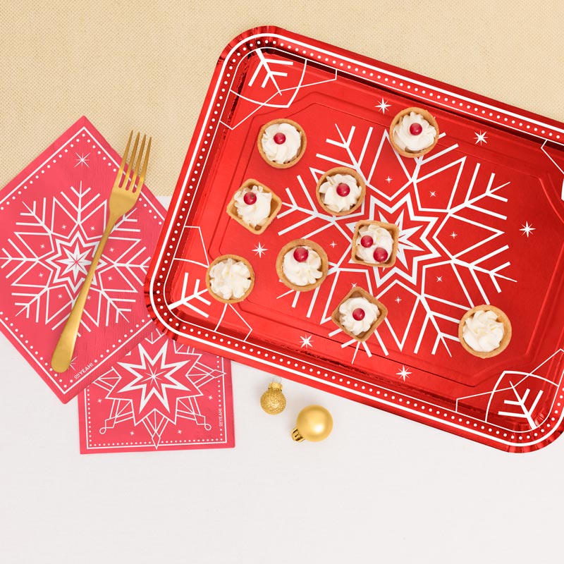 Christmas tray Christmas 25x34 cm Winter red