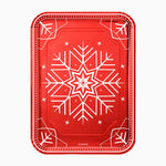 Bandeja Rectangular Navidad 25x34 cm Winter Rojo