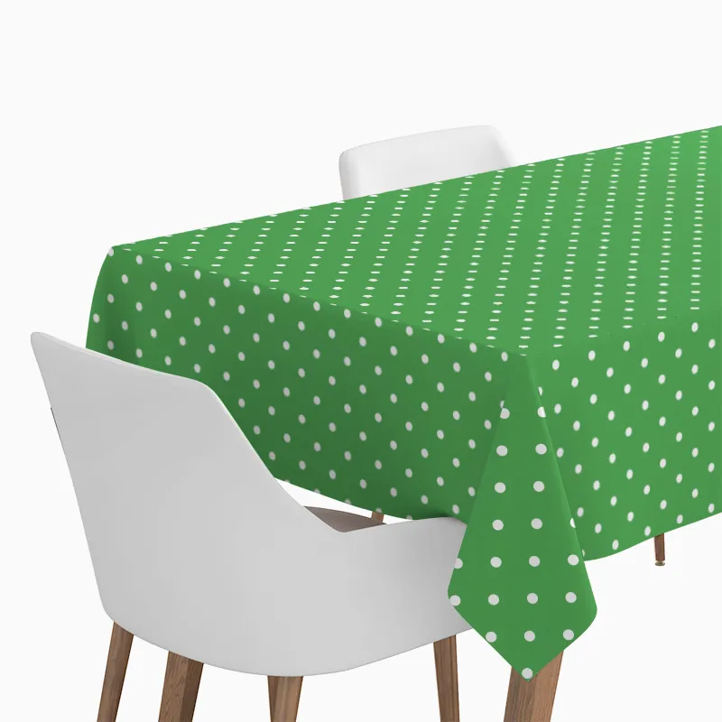 Rollo Mantel Impermeable Lunares 1,20 x 5 m Verde