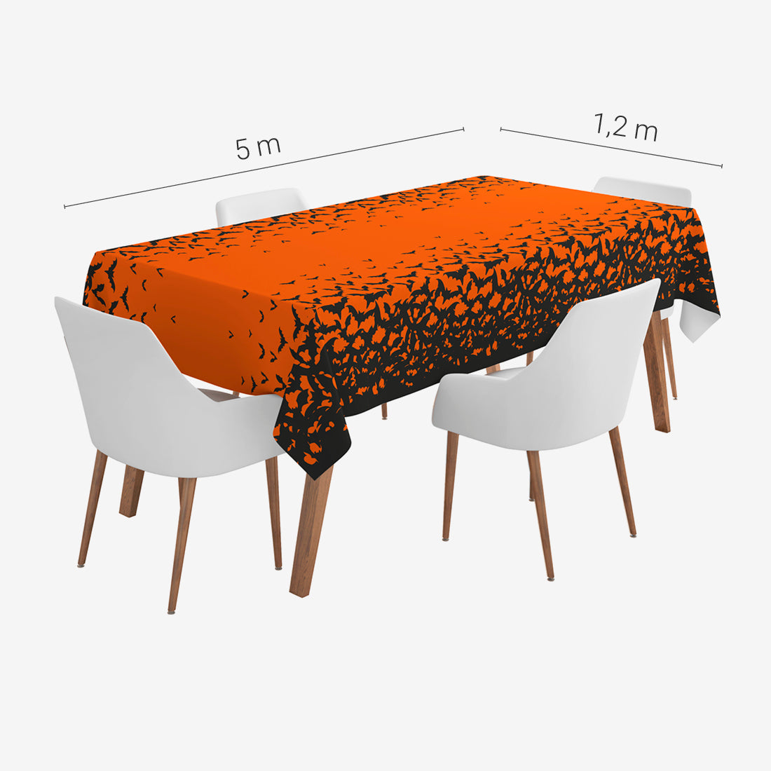 Halloween Murciélago Rouleau enroulant 1,20 x 5 m