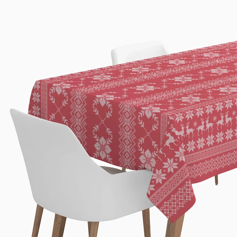 Tovaglia di Natale 1,20 x 5 m rosso nordico