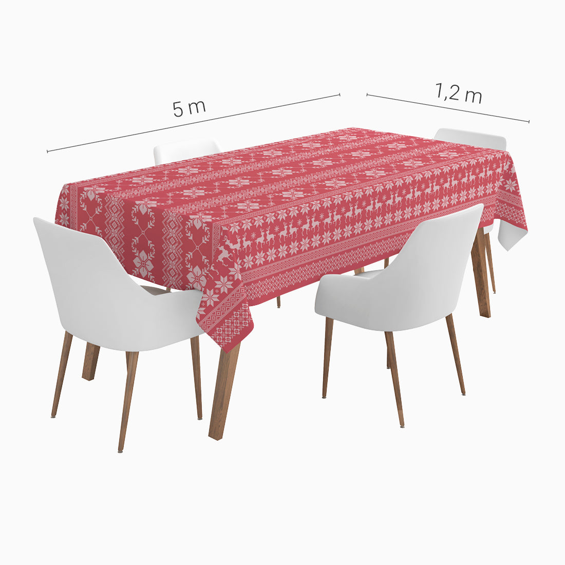 Rollo Mantel Navidad 1,20 x 5 m Nordic Rojo