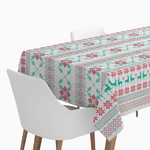 Talha de mesa de Natal 1,20 x 5 m Nórdica branca