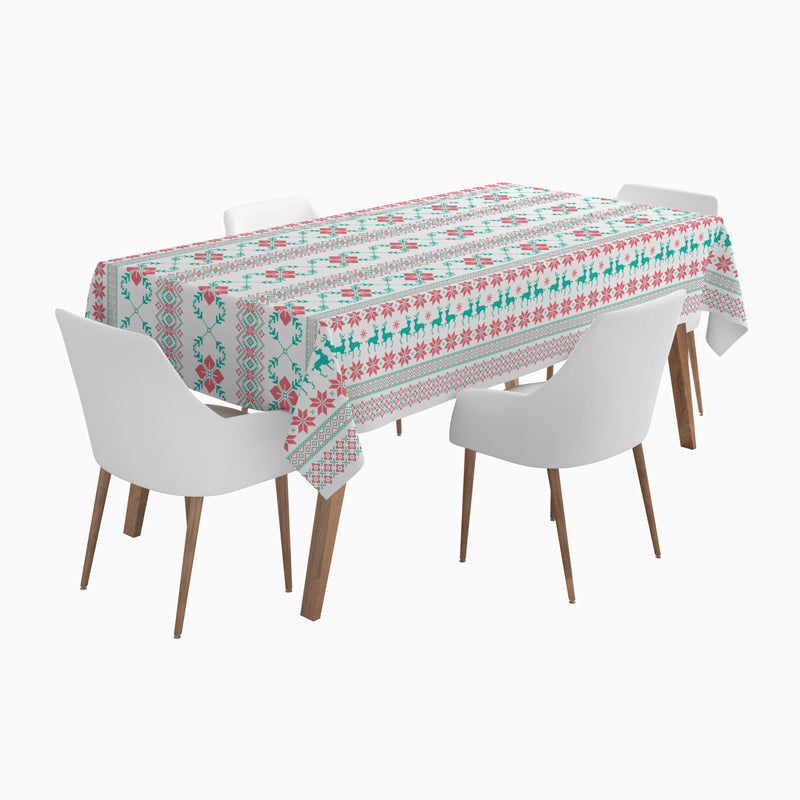 Talha de mesa de Natal 1,20 x 5 m Nórdica branca