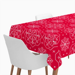 Rollo Mantel Navidad Copo Nieve 1,20 x 5 m Winter Rojo