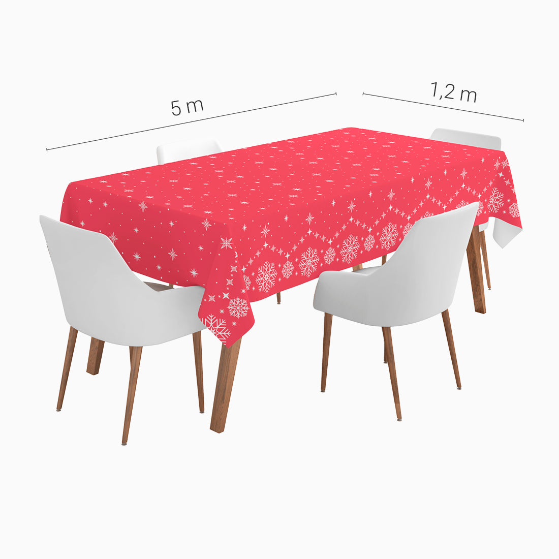 Roll Roll Christmas Star 1.20 x 5 m inverno rosso