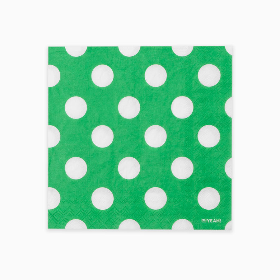 Servilleta Doble Capa Lunares 33 x 33 cm Verde