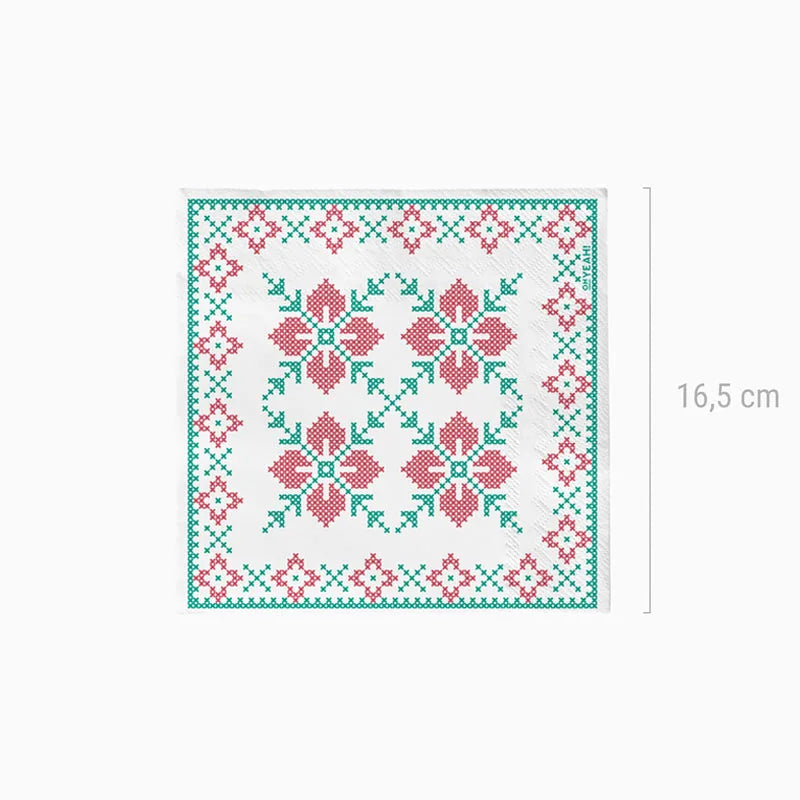 Double paper napkin Christmas layer 33x33 cm nordic white