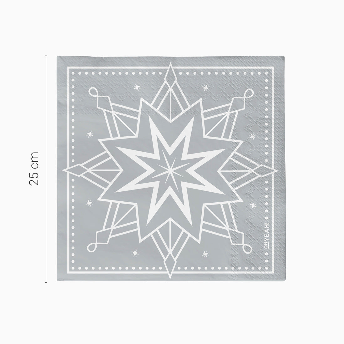 Servilleta Papel Doble Capa Navidad 25x25 cm Winter Plata