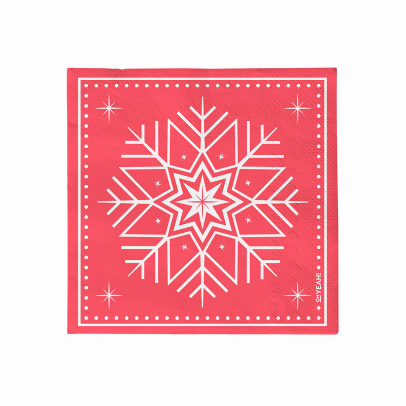 Double paper napkin Christmas layer 33x33 cm Winter red