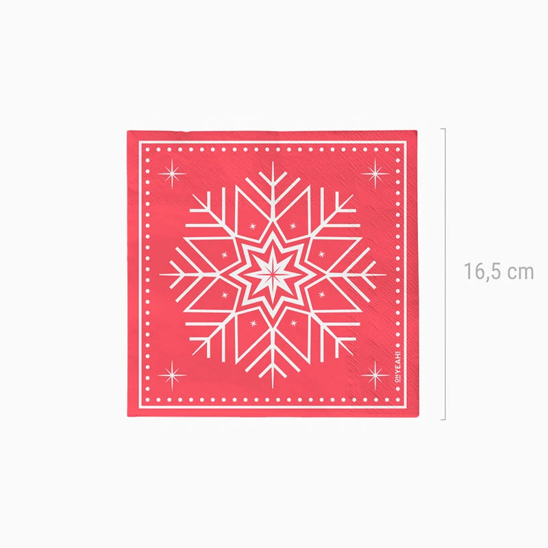 Servilleta Papel Doble Capa Navidad 33x33 cm Winter Rojo