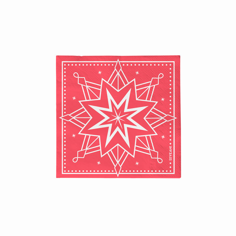 Double paper napkin Christmas layer 25x25 cm winter red