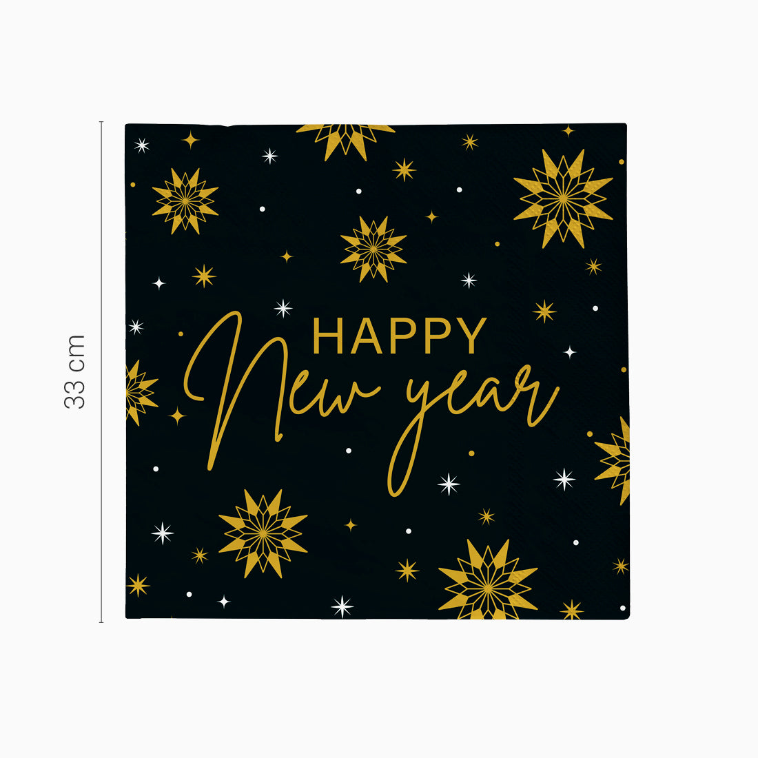 Sottobiti a doppia carta "Happy New Year" 33 x 33 cm