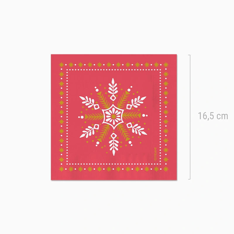 Paper Square 33x33 cm Christmas Copa Snave Red