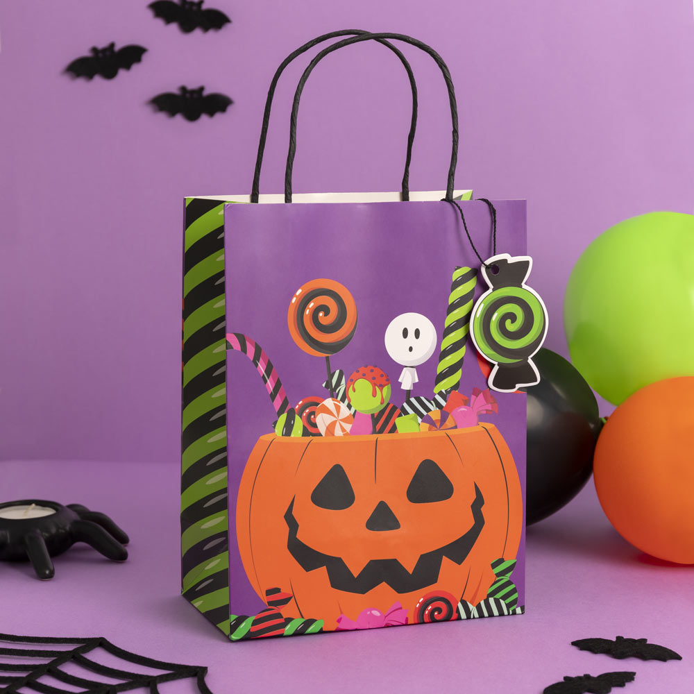 Kleine Geschenktüte Halloween Kürbis