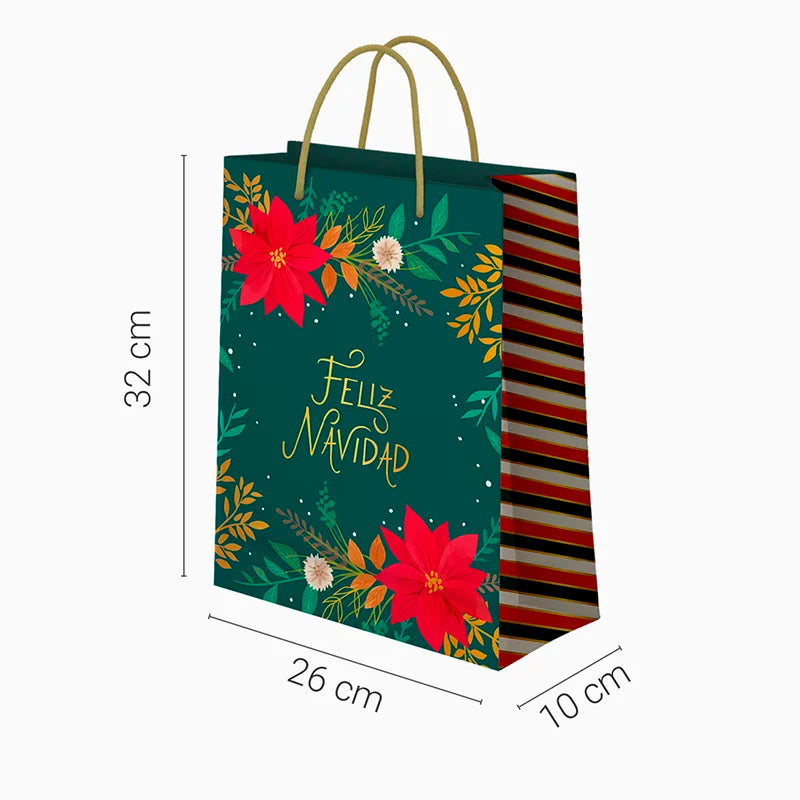 Bolsa de Natal Mediana Flor da Páscoa