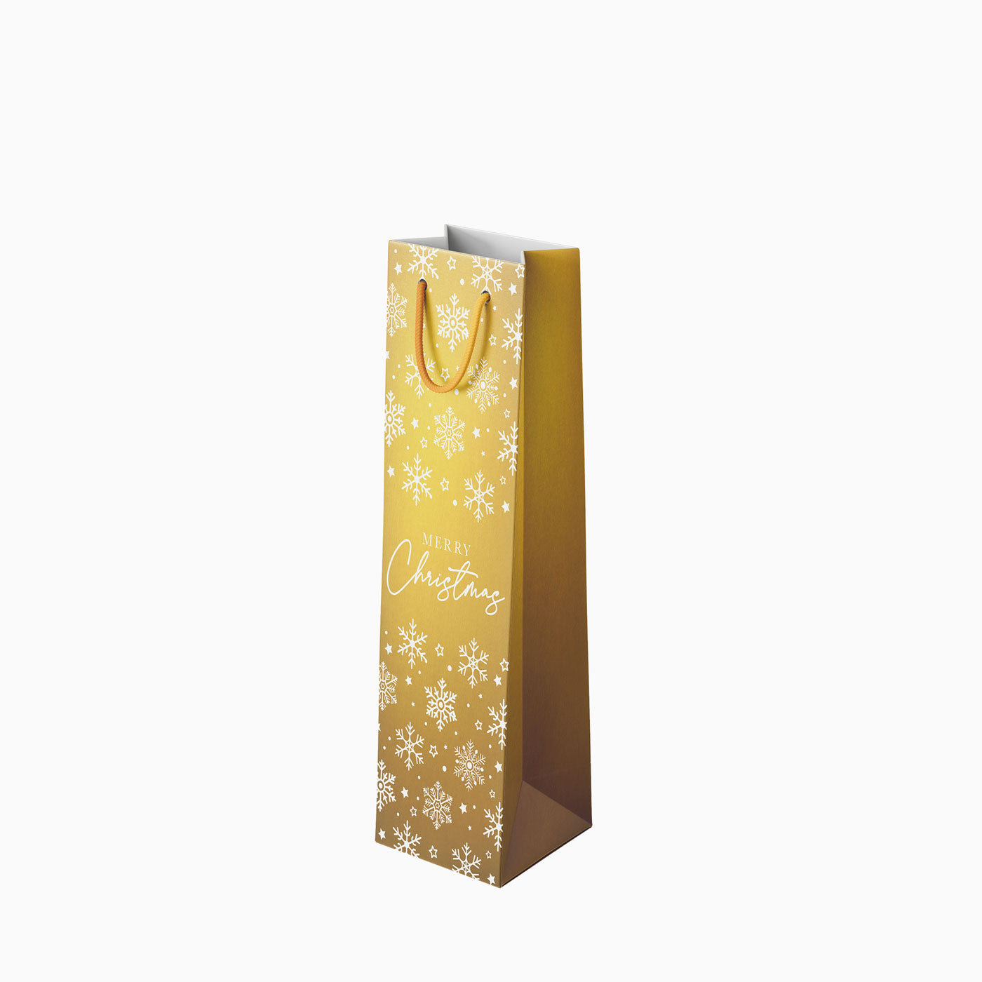 Weihnachtskastenflasche Schneeflocken Gold