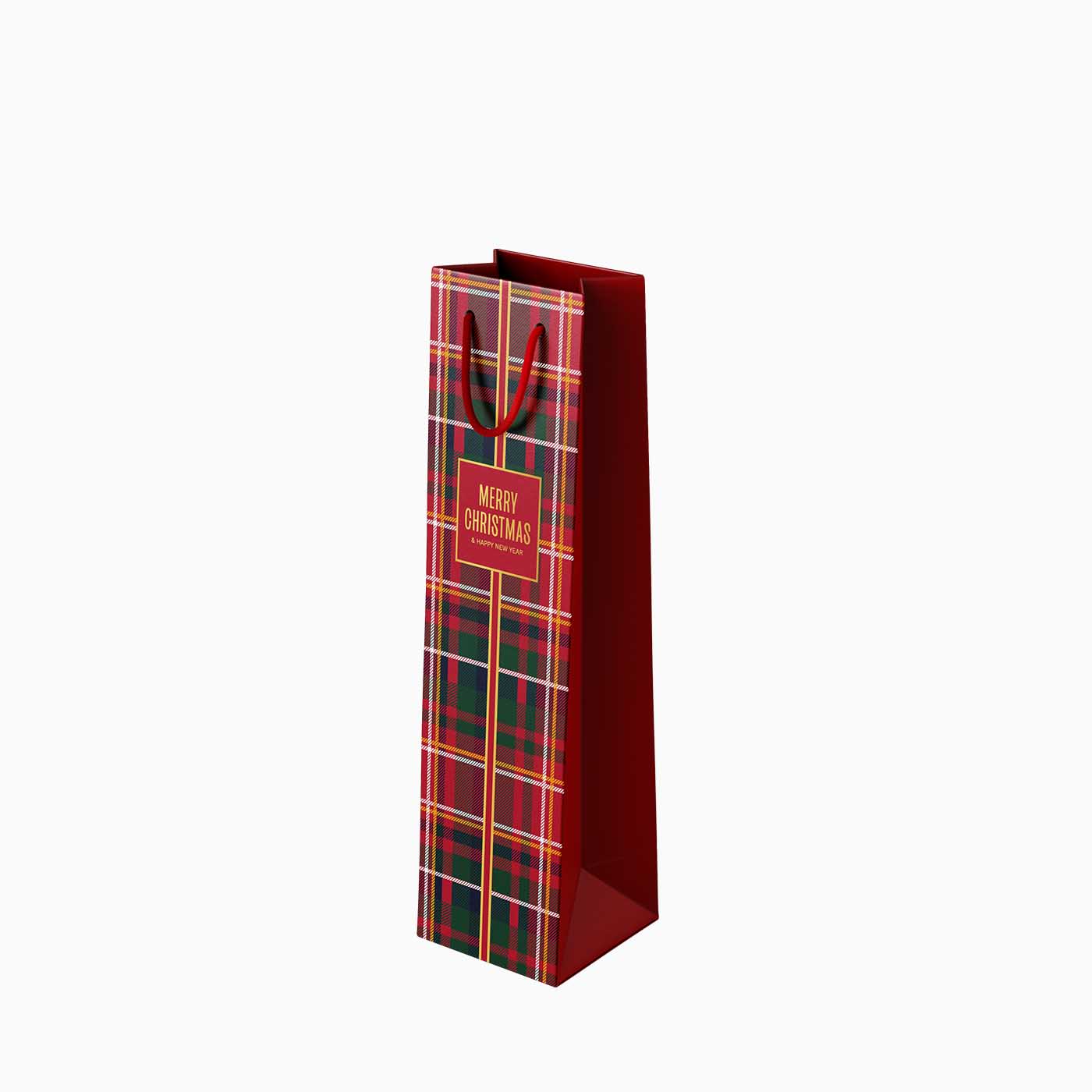 Weihnachtsverfaserflasche Tartan