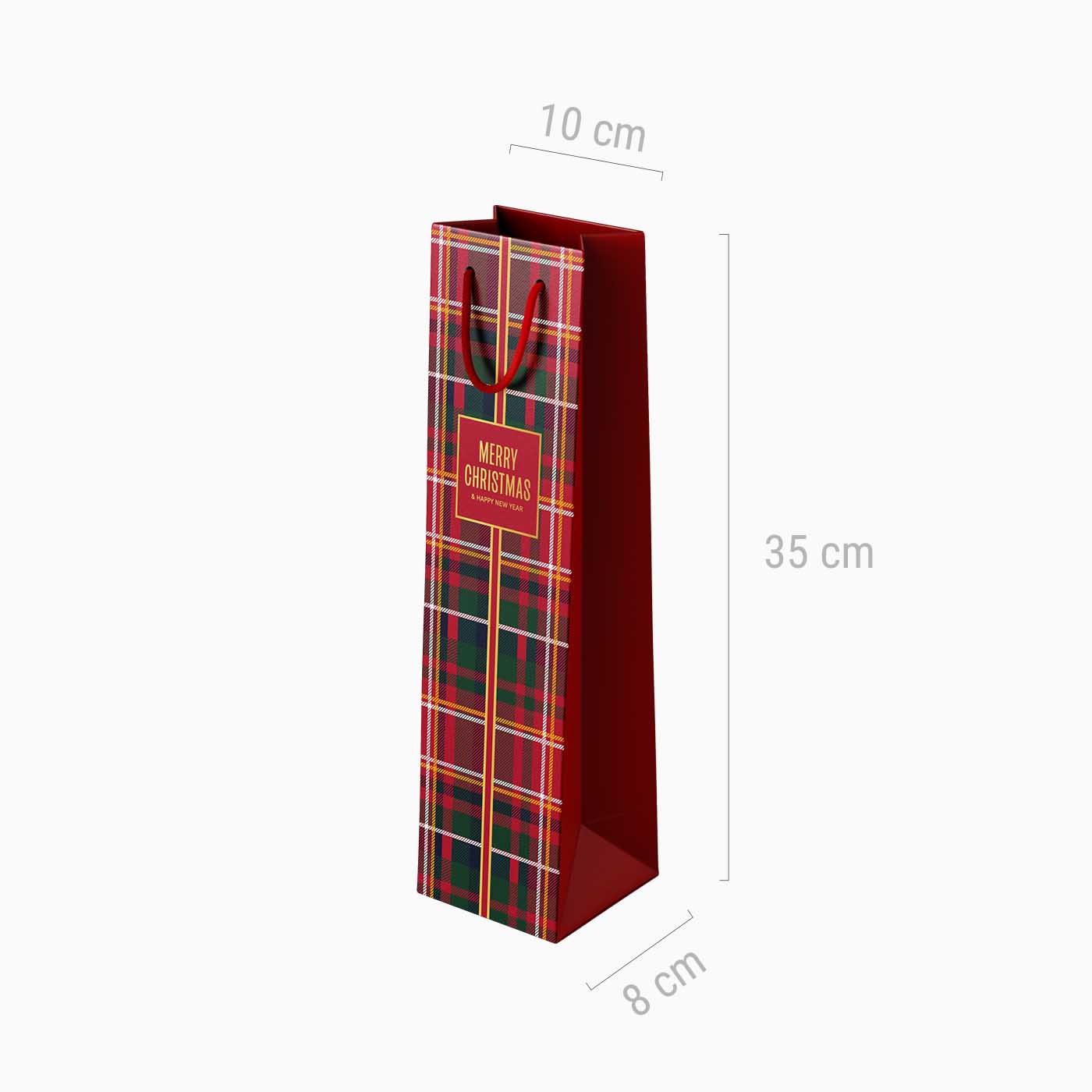 Weihnachtsverfaserflasche Tartan