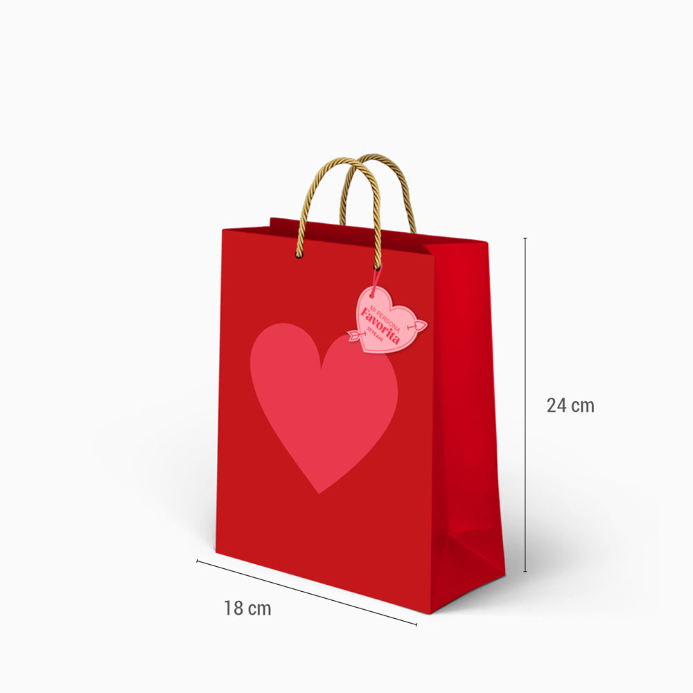 Bolsa Regalo San Valentín Pequeña Corazón