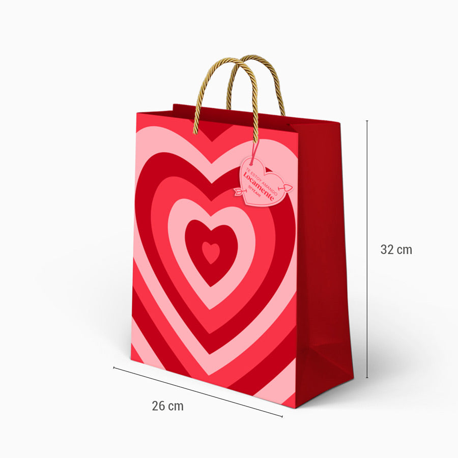 Bolsa Regalo San Valentín Mediana Corazones