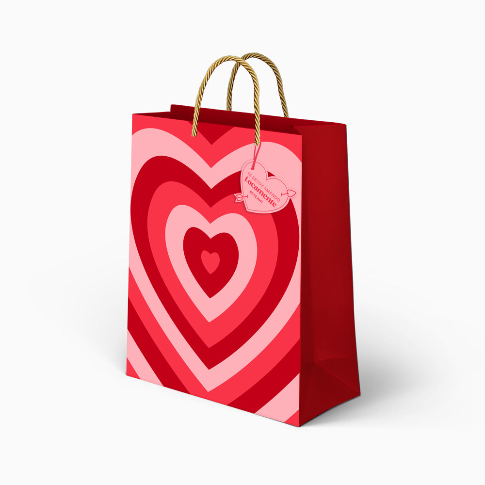 Bolsa Regalo San Valentín Mediana Corazones