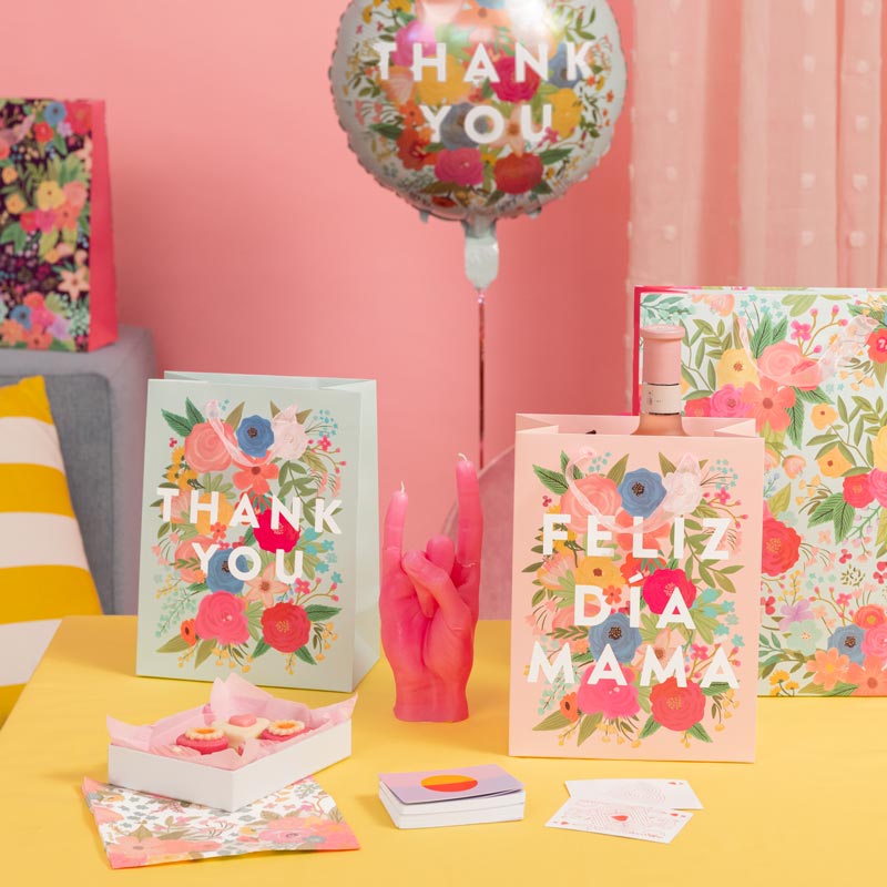 Globo Foil Floral "Thank You"