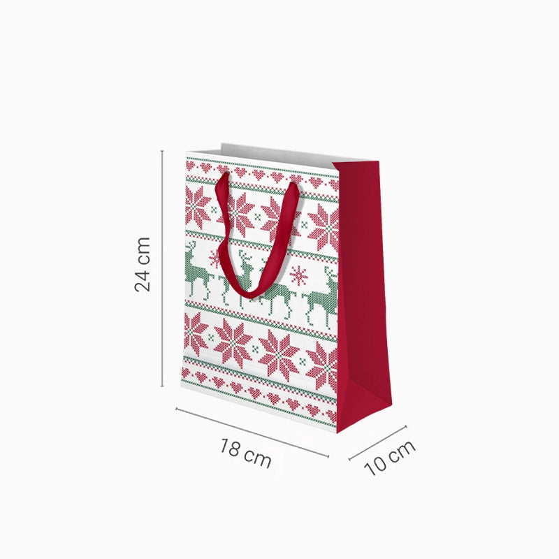 Nordic White Little Christmas Gift Borse