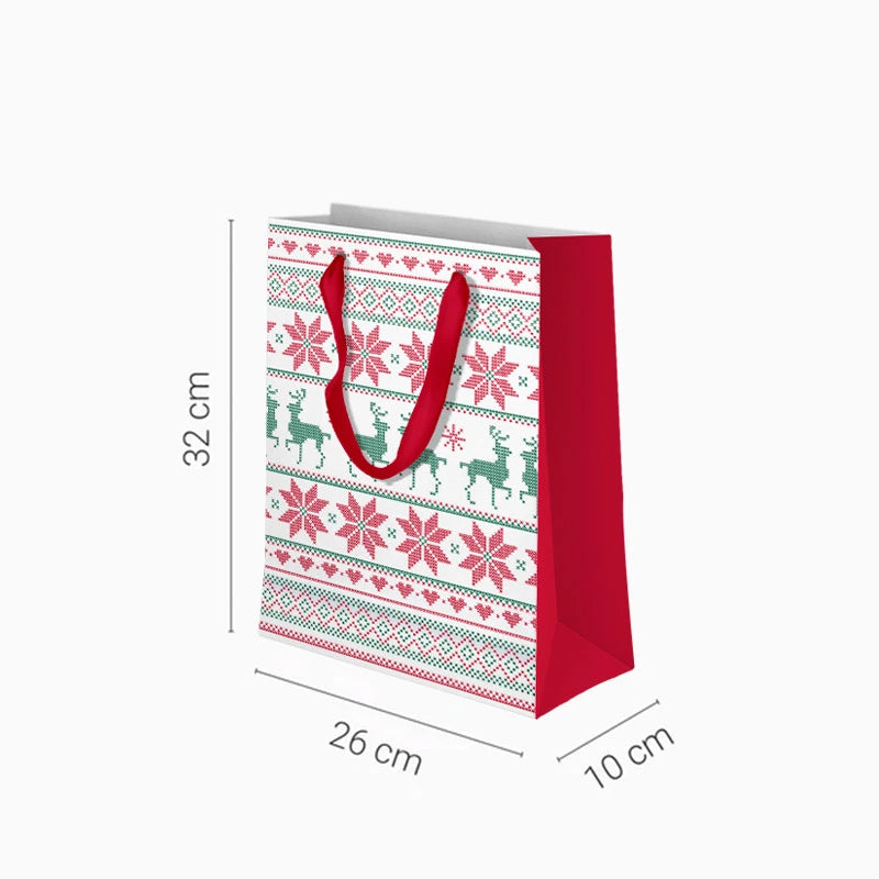 Nordic White Median Christmas Bag