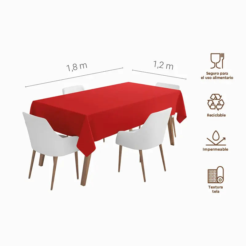 Metallic Waterproof Folding Taxel 1.20 x 1.80 m red