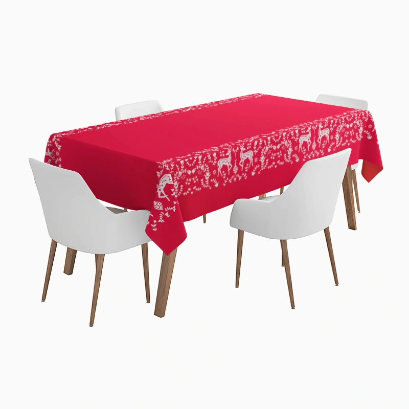 Christmas folding tablecloth reindeer 1.20 x 1.80 m