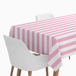 Waterproof folding tablecloth 1.20 x 1.80 m pink and white