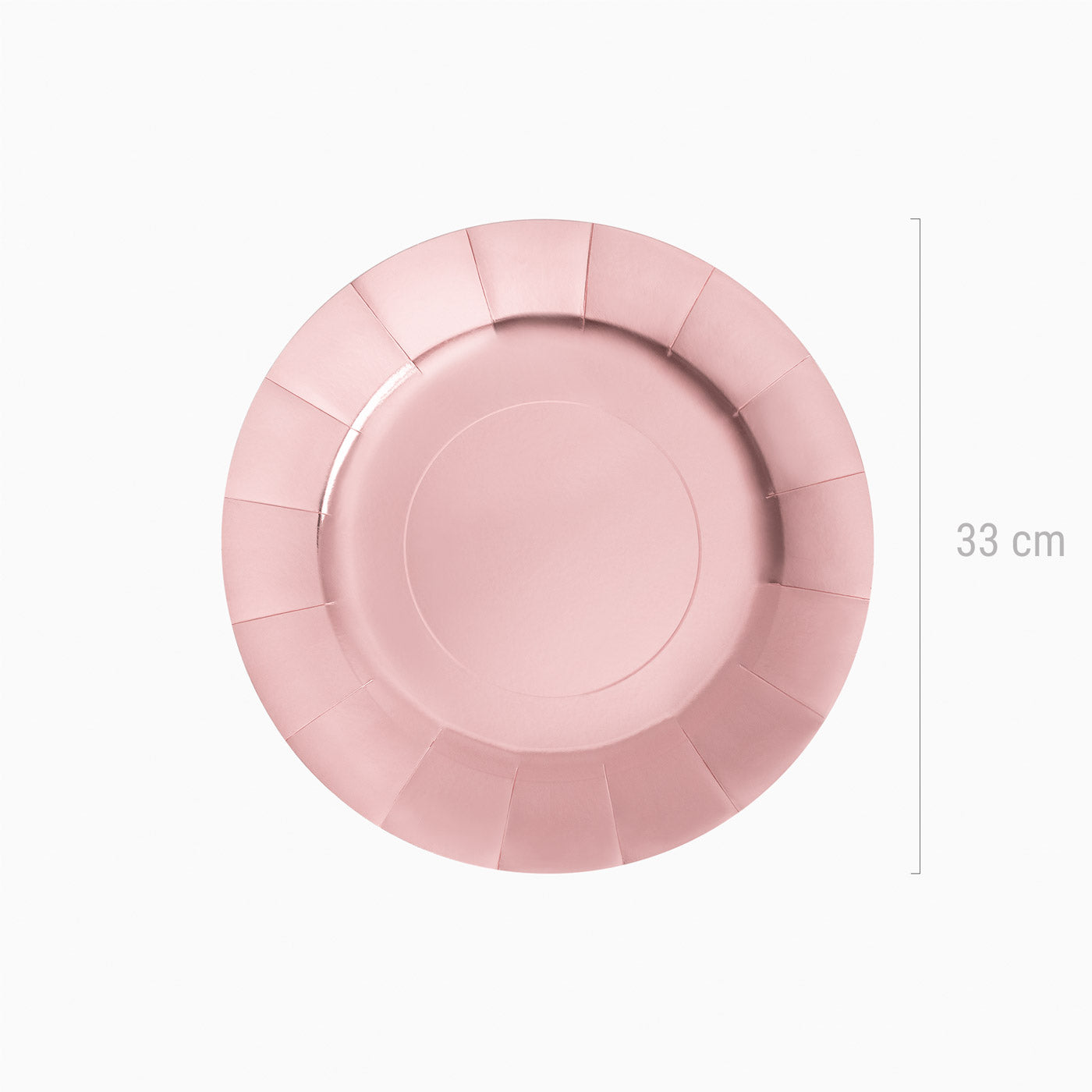 Sous un carton de rétro-cardon métallique Ø33 cm en or rose