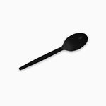 Reusable plastic dessert 12.5 cm black