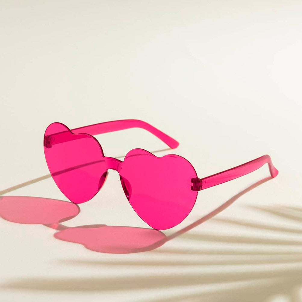 Pink Herzbrille