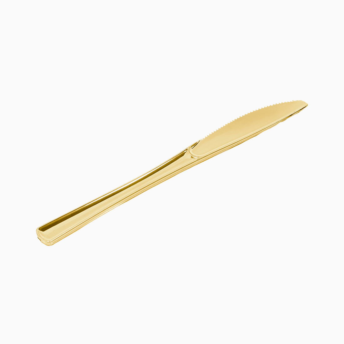 Wiederverwendbares Plastikmesser 20 cm Metallic Gold